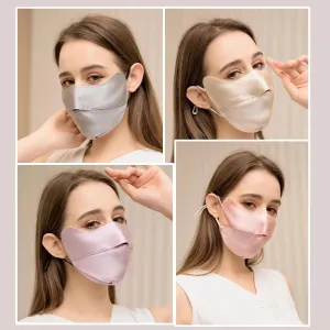 Mulberry Silk Sun Protection Mask - UPF 50  Lightweight Facial Shield for Outdoor Use