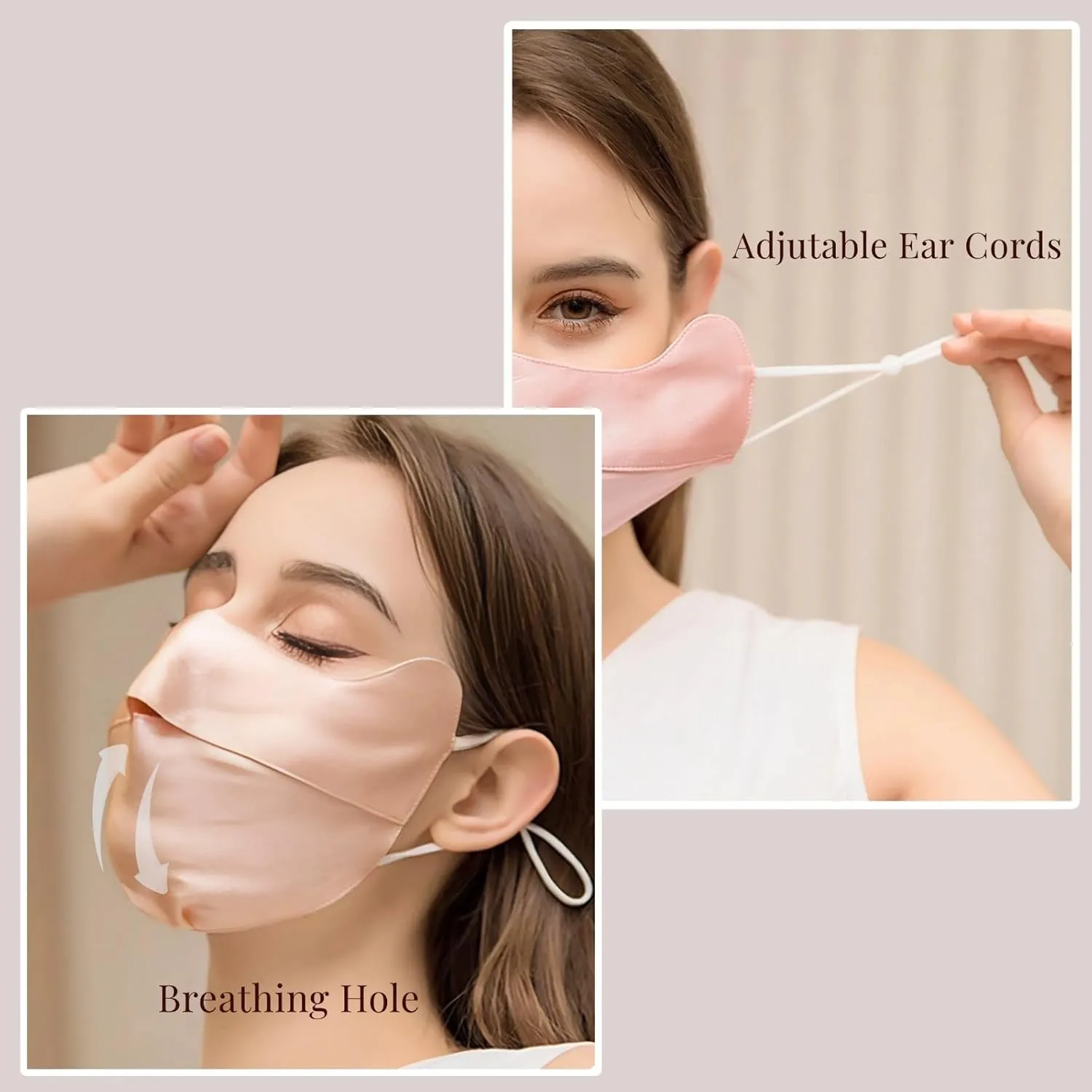 Mulberry Silk Sun Protection Mask - UPF 50  Lightweight Facial Shield for Outdoor Use