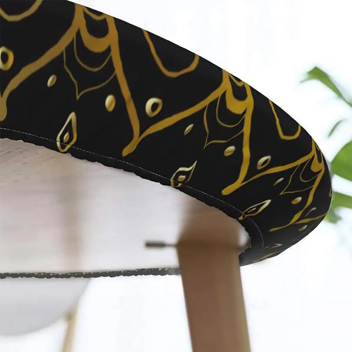 Multicolor Round Table Cloth African Style Stripes in Diamond Pattern Table Cloth Round Elastic Edge Fitted Table Cover African Fits up 40"-44" Diameter Tables