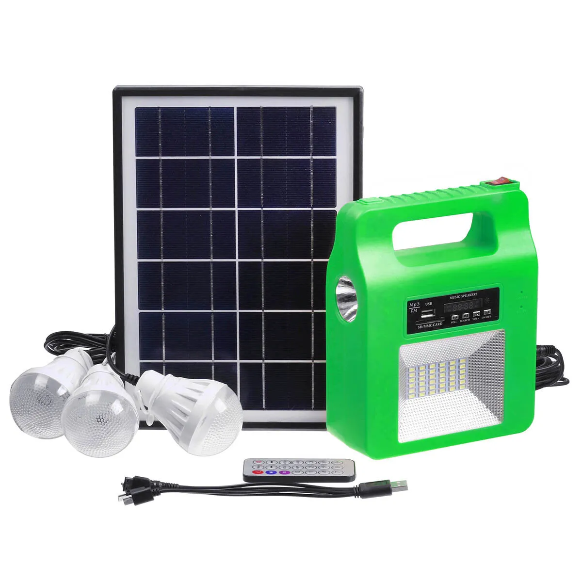 Multifunction Outdoor LED Solar Light Portable Adjustable 4800mAh 4 Levels bluetooth Speaker Lamp