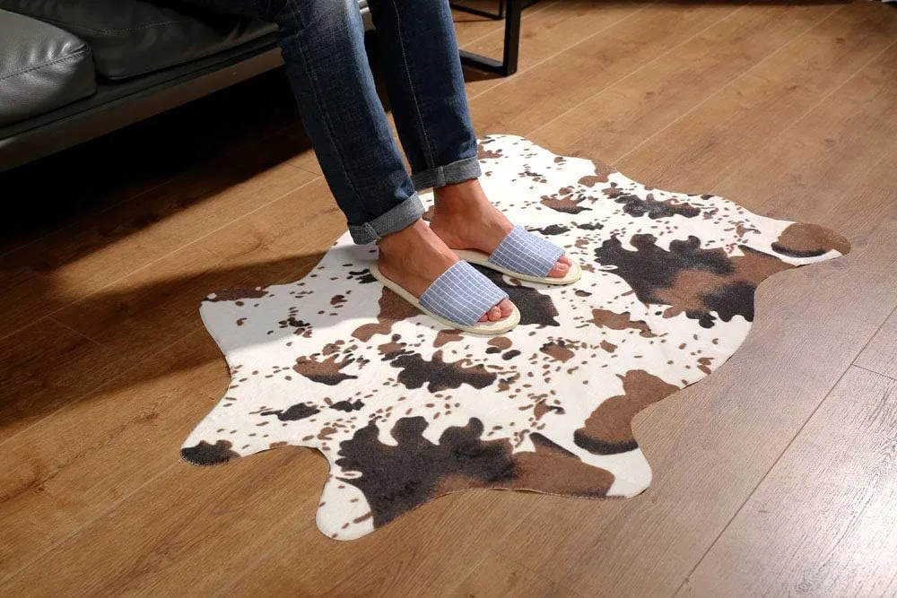 MustMat Cute Cow Print Rug Fun Faux Cowhide Area Rug Nice for Decorating Kids Room 29.5" W x 43.3" L