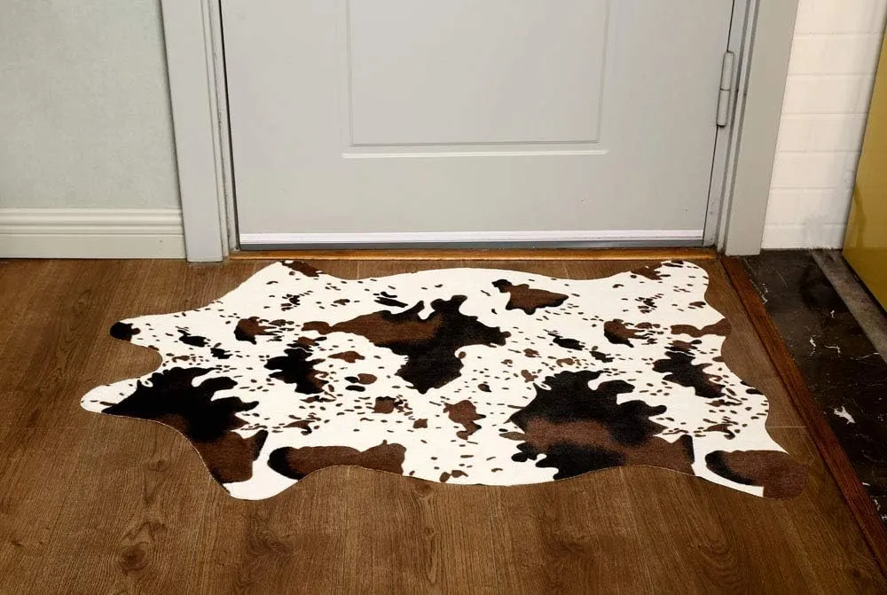 MustMat Cute Cow Print Rug Fun Faux Cowhide Area Rug Nice for Decorating Kids Room 29.5" W x 43.3" L