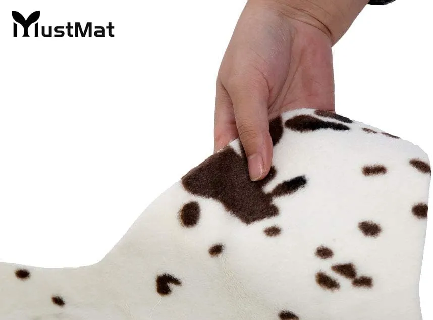 MustMat Cute Cow Print Rug Fun Faux Cowhide Area Rug Nice for Decorating Kids Room 29.5" W x 43.3" L