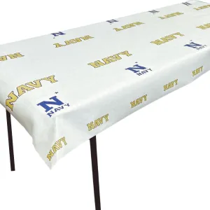 N. F. String & Son, Inc. United States Naval Academy Paper Table Covers, Value Pack, 4 Table Covers, 40in. Wide x 9ft. Long, White Kraft Paper (Navy)