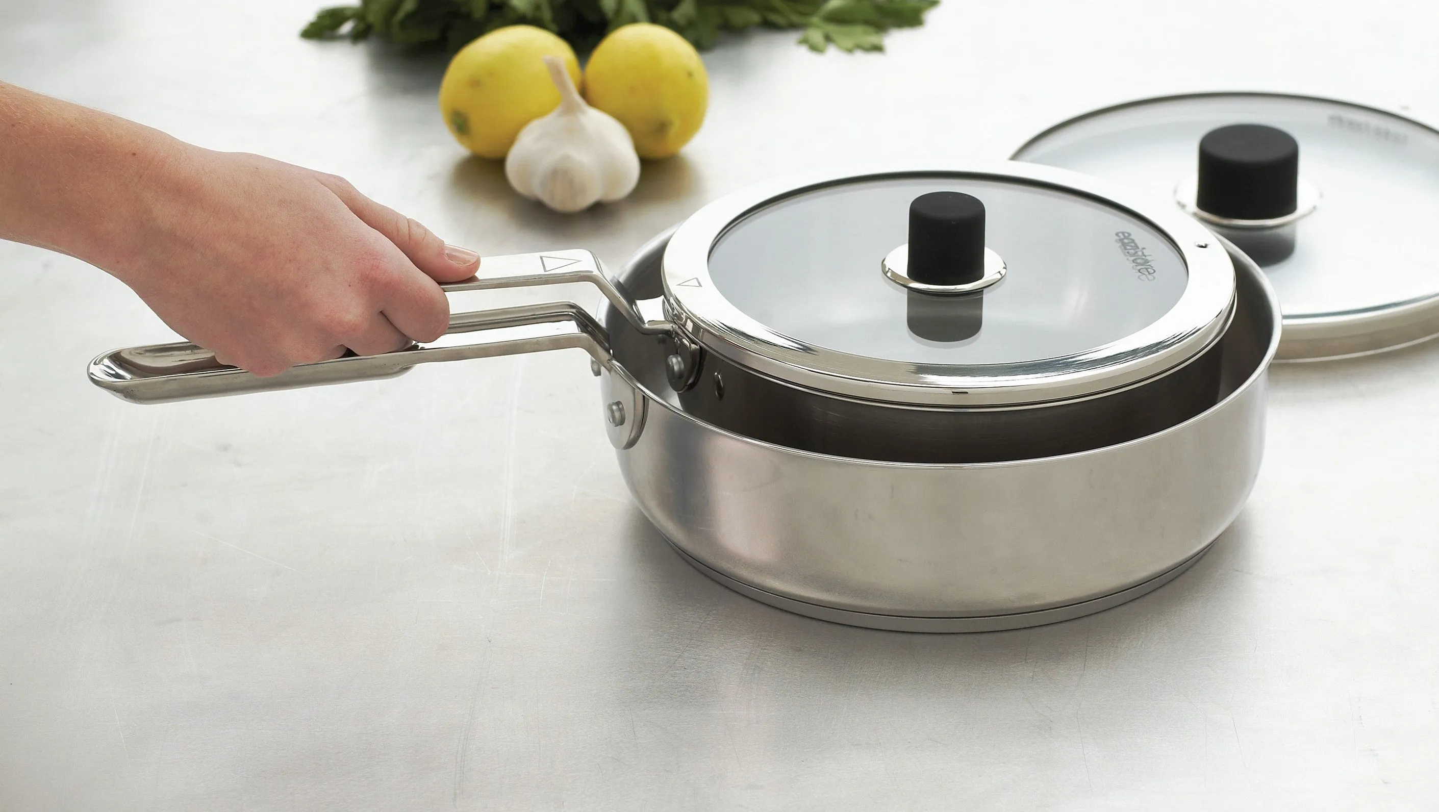Natural Home Stainless Steel Saute` Pan Set