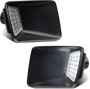 NDRUSH LED License Plate Light Tag Lamp Assembly Compatible with 2004-2012 Chevy Colorado GMC Canyon Pickup, 6000K White, Pack of 2