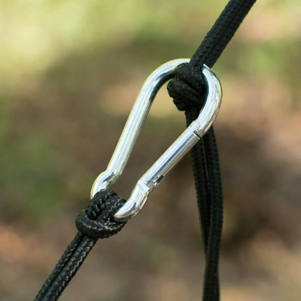 Neolite Double Camping Hammock - Lightweight Portable Nylon Parachute Hammock for Backpacking, Travel, Beach, Yard. Hammock Straps & Steel Carabiners Included (Orange/Olive Green)
