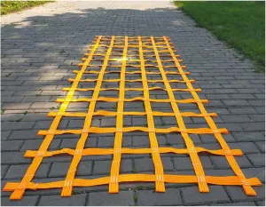 Net for Swing Set,Safety Nets Cargo Rope Heavy Duty Netting Rope Ladder Climbing Treehouse Protection Kids Playground Webbing Net,Ninja Warrior Obstacle Course,Training Equipment,Orange