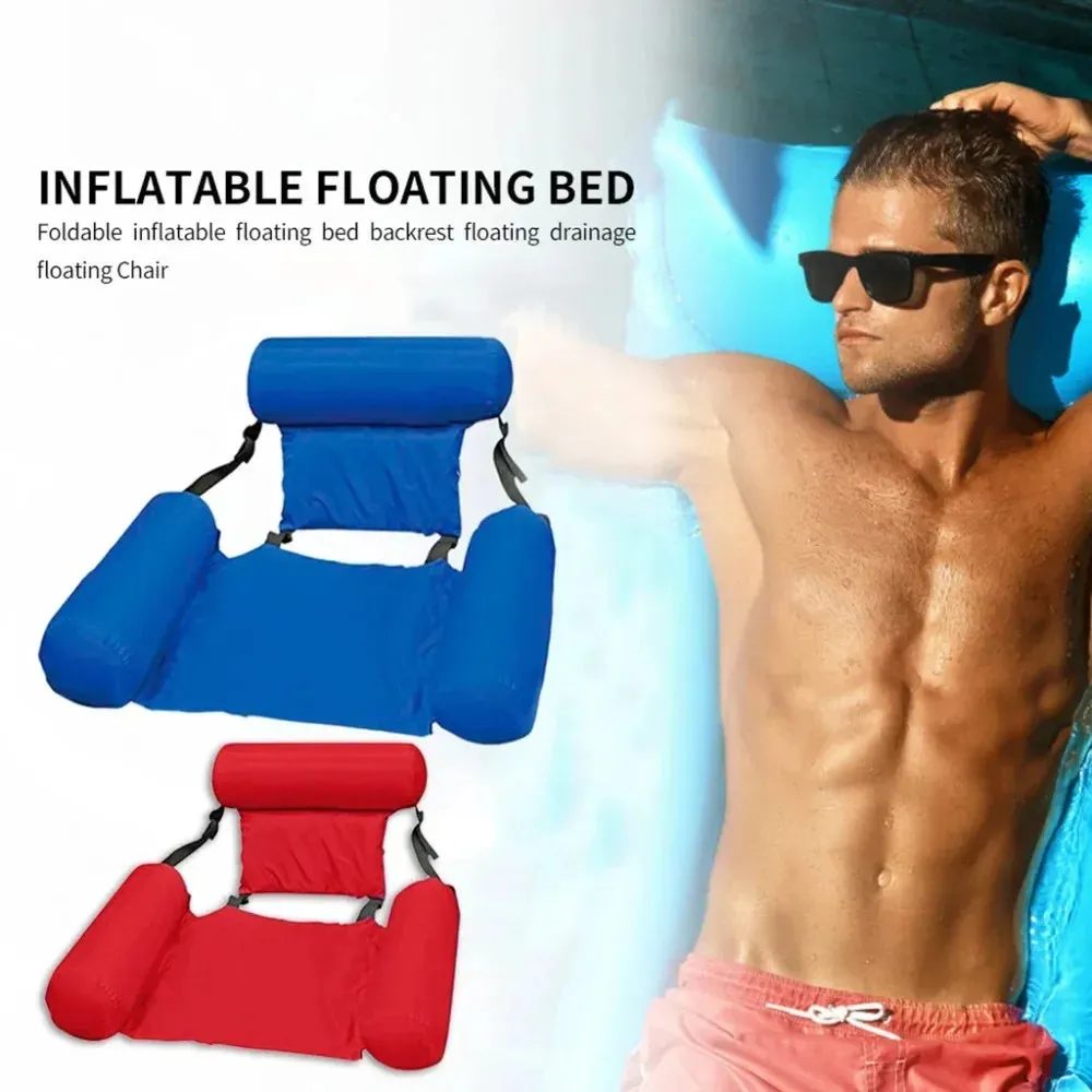 New Inflatable Pool Lounge Chair – Water Hammock, Float Mat & Swimming Pool Toy for Relaxation & Fun