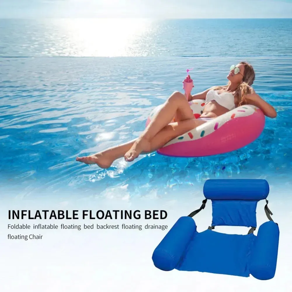 New Inflatable Pool Lounge Chair – Water Hammock, Float Mat & Swimming Pool Toy for Relaxation & Fun