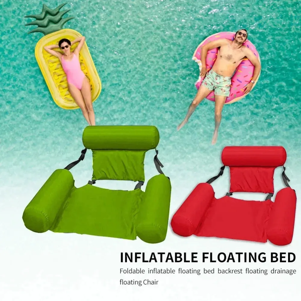 New Inflatable Pool Lounge Chair – Water Hammock, Float Mat & Swimming Pool Toy for Relaxation & Fun