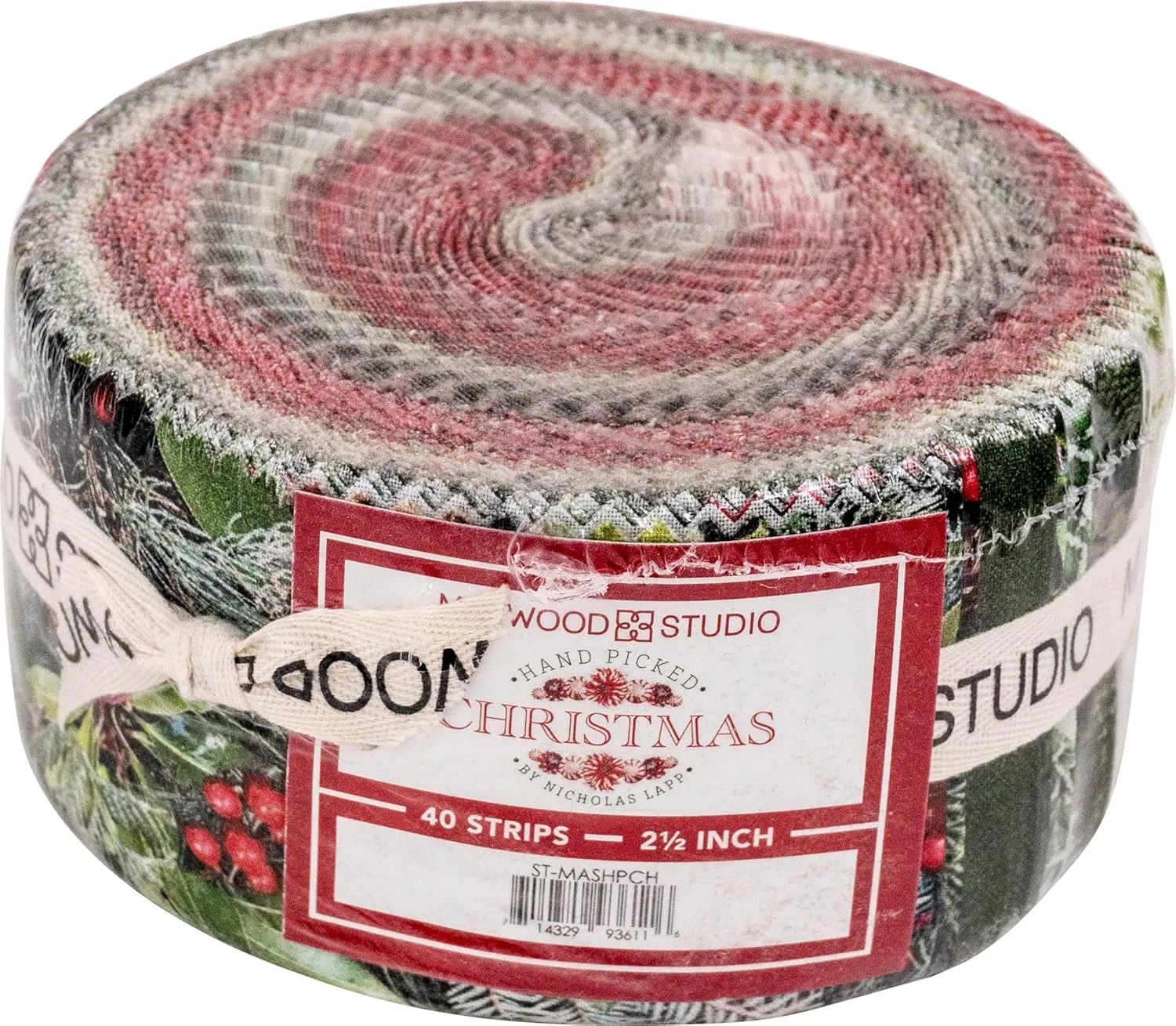 Nicholas Lapp Hand Picked Christmas Strips 40 2.5-inch Strips Jelly Roll Maywood Studio