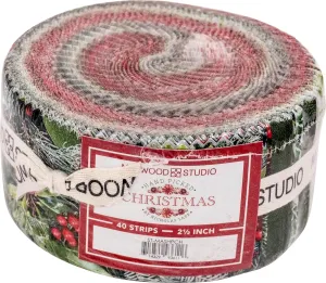 Nicholas Lapp Hand Picked Christmas Strips 40 2.5-inch Strips Jelly Roll Maywood Studio