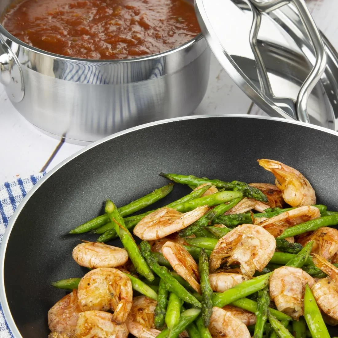 Nisbets Essentials Cook Like A Pro Stainless Steel & Aluminium 5-Piece Cookware Set