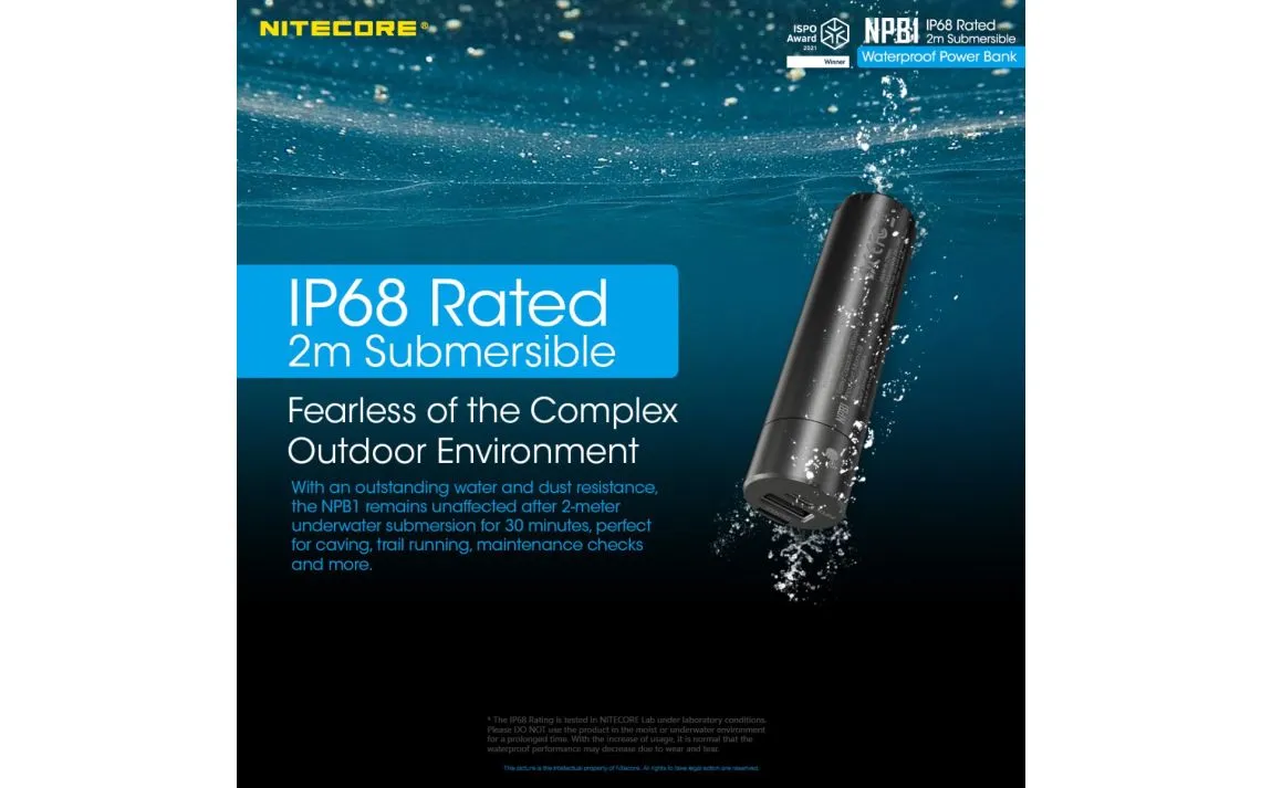 Nitecore NBP1 5000mAh Waterproof Power Bank