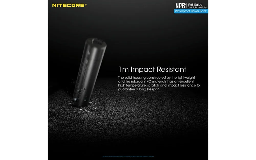 Nitecore NPB1 5000mAh Waterproof Power Bank