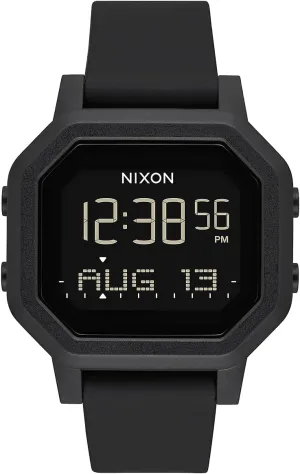 NIXON Siren A1311-100m Water Resistant Women's Digital Sport Watch (38mm Watch Face, 18mm-16mm Pu/Rubber/Silicone Band) - Made with #Tide Recycled Ocean Plastics