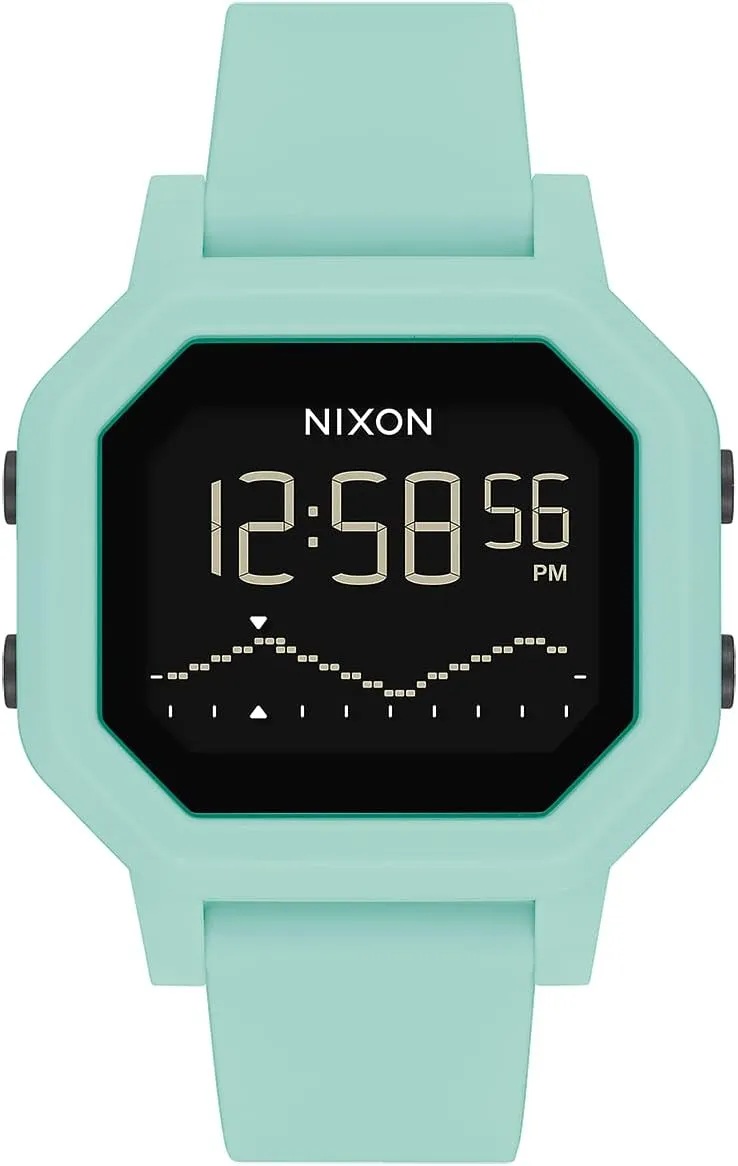 NIXON Siren A1311-100m Water Resistant Women's Digital Sport Watch (38mm Watch Face, 18mm-16mm Pu/Rubber/Silicone Band) - Made with #Tide Recycled Ocean Plastics