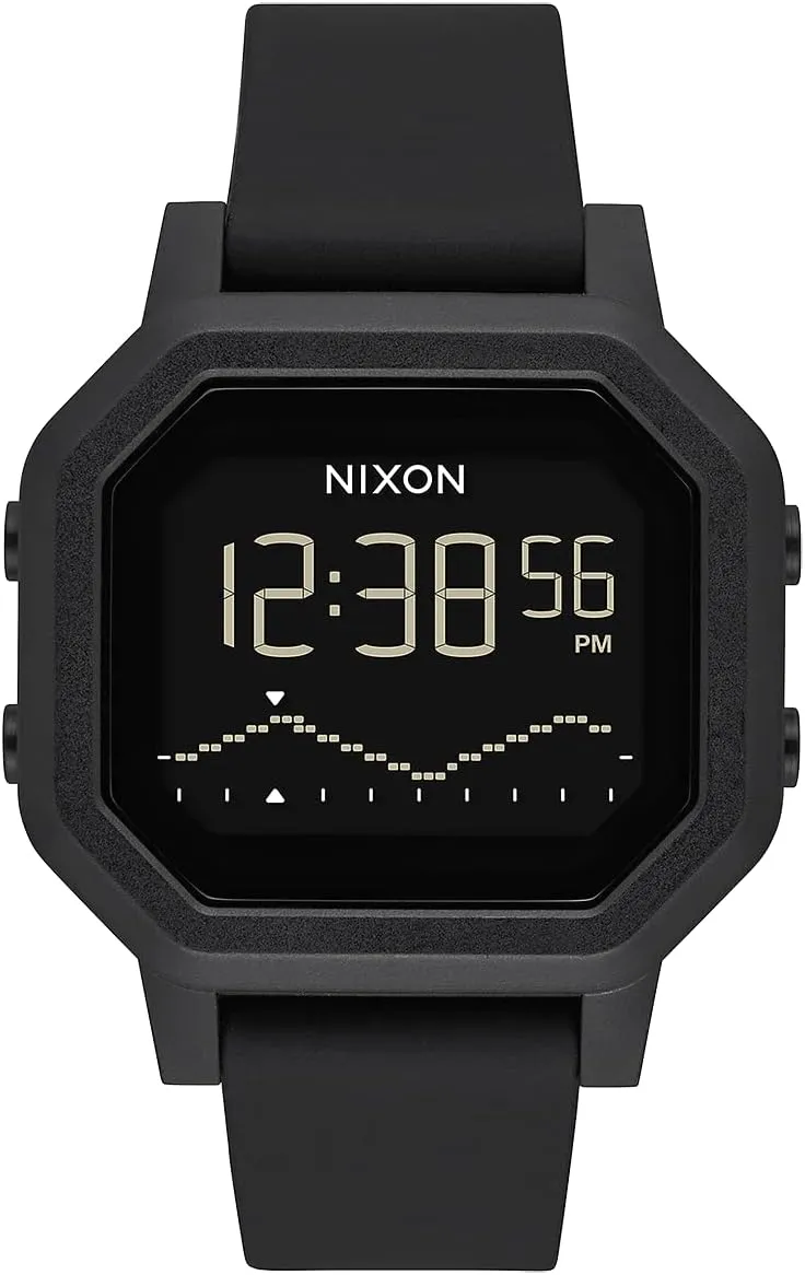 NIXON Siren A1311-100m Water Resistant Women's Digital Sport Watch (38mm Watch Face, 18mm-16mm Pu/Rubber/Silicone Band) - Made with #Tide Recycled Ocean Plastics