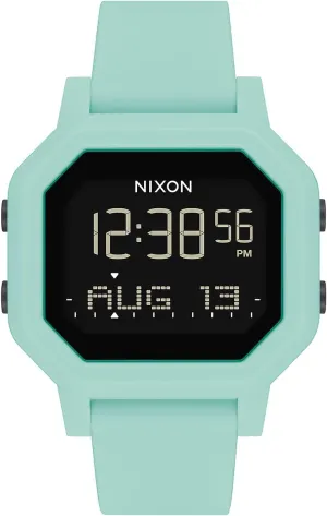 NIXON Siren A1311-100m Water Resistant Women's Digital Sport Watch (38mm Watch Face, 18mm-16mm Pu/Rubber/Silicone Band) - Made with #Tide Recycled Ocean Plastics