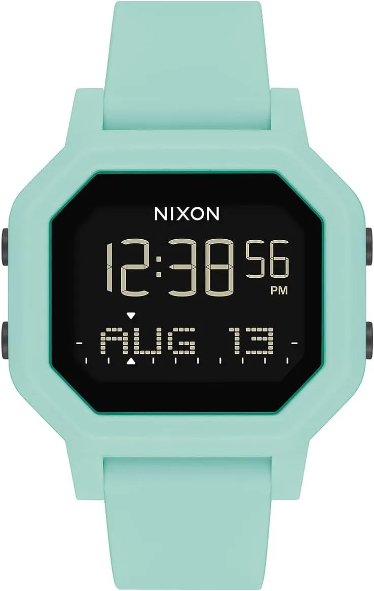 NIXON Siren A1311-100m Water Resistant Women's Digital Sport Watch (38mm Watch Face, 18mm-16mm Pu/Rubber/Silicone Band) - Made with #Tide Recycled Ocean Plastics