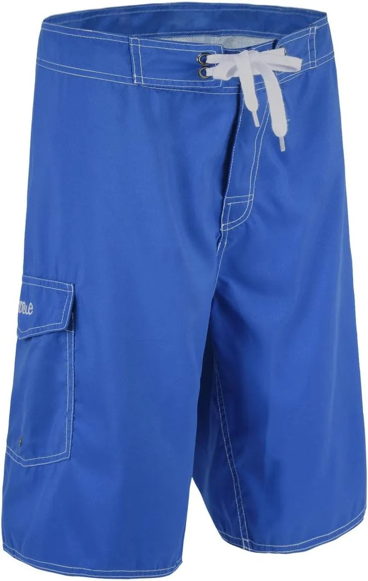 Nonwe Men's Solid Lightweight Beach Shorts Half Pants with Lining