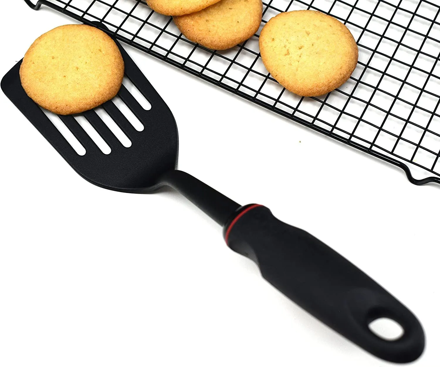 Norpro 12.5" Long Grip-EZ Handle Nylon Slotted Turner Spatula