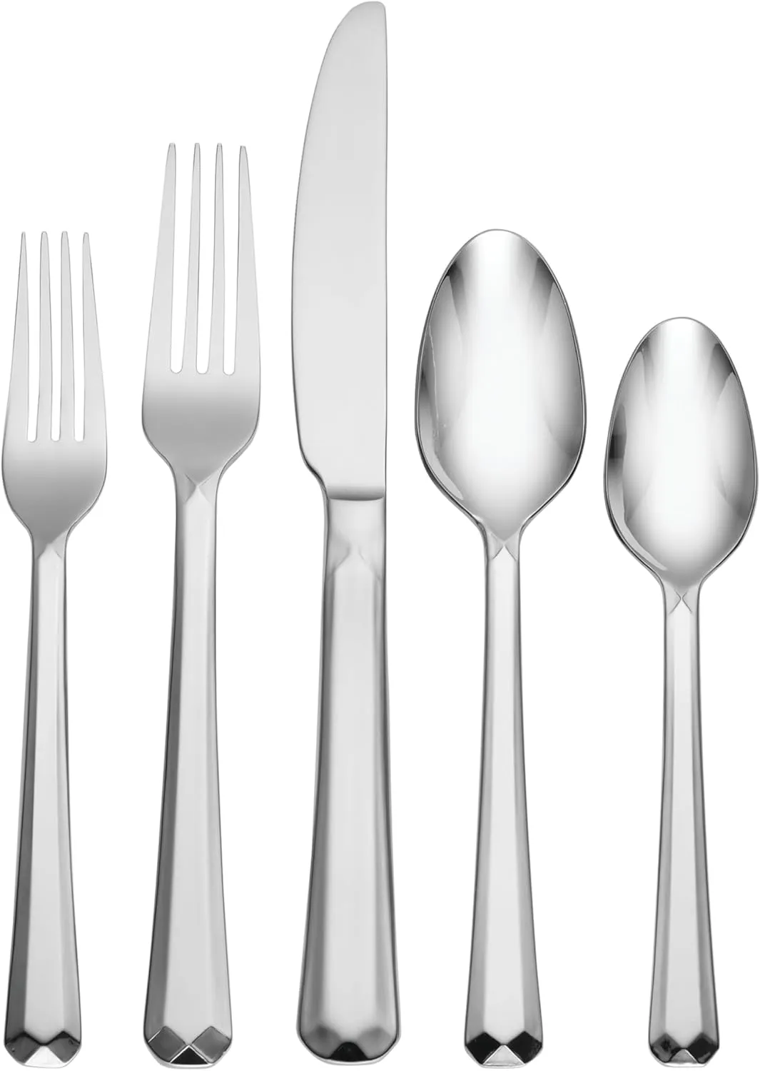 Oneida Chroma 65 Piece Fine Flatware Set, Service for 12, 18/10 Stainless Steel, Silverware Set, Dishwasher Safe