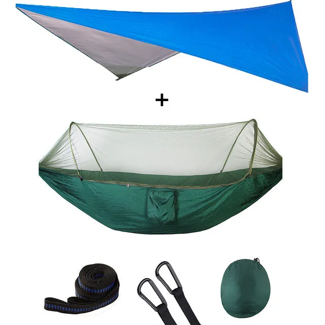 Only available now Open Awning Tent Hammock Waterproof With Outdoor Hammock Canopy Quick Automatic Net Portable Limited edition Pop-Up Mosquito Set