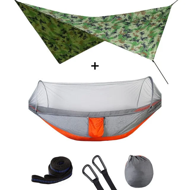 Only available now Open Awning Tent Hammock Waterproof With Outdoor Hammock Canopy Quick Automatic Net Portable Limited edition Pop-Up Mosquito Set