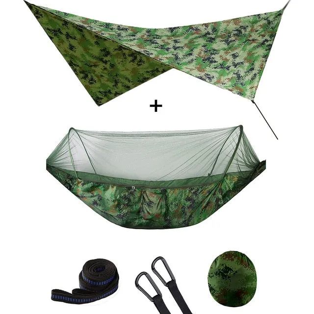 Only available now Open Awning Tent Hammock Waterproof With Outdoor Hammock Canopy Quick Automatic Net Portable Limited edition Pop-Up Mosquito Set
