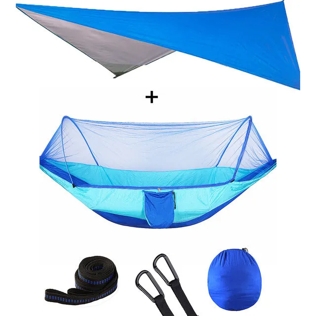 Only available now Open Awning Tent Hammock Waterproof With Outdoor Hammock Canopy Quick Automatic Net Portable Limited edition Pop-Up Mosquito Set
