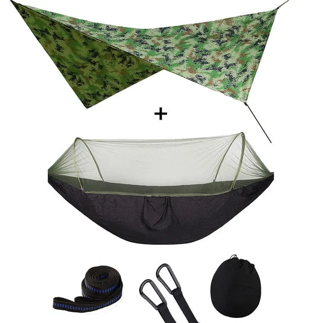 Only available now Open Awning Tent Hammock Waterproof With Outdoor Hammock Canopy Quick Automatic Net Portable Limited edition Pop-Up Mosquito Set