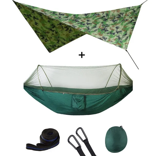 Only available now Open Awning Tent Hammock Waterproof With Outdoor Hammock Canopy Quick Automatic Net Portable Limited edition Pop-Up Mosquito Set
