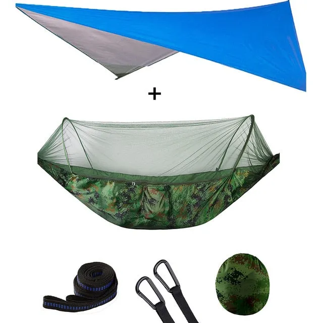 Only available now Open Awning Tent Hammock Waterproof With Outdoor Hammock Canopy Quick Automatic Net Portable Limited edition Pop-Up Mosquito Set