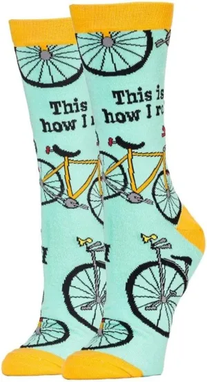Oooh Yeah! Socks, Women's Cotton Crew Socks (How I Roll)