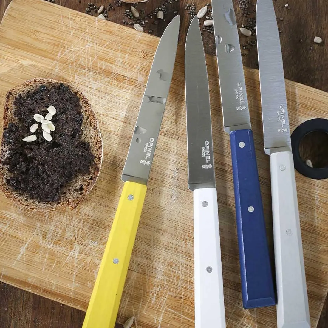 OPINEL Set of 4 table knives N°125 Bon Appetit Celeste