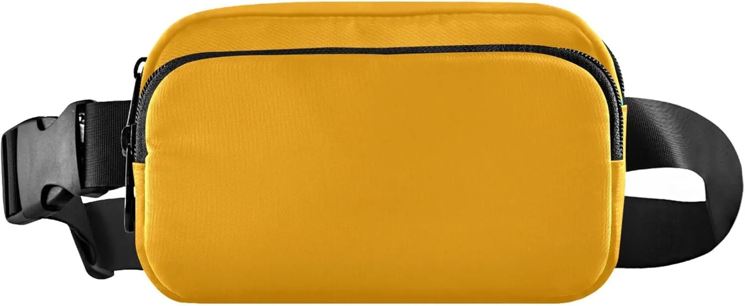 Orange Fanny Belt Bag Waist Packs Crossbody Bags Bum Bag for Running Hiking Travel Workout Adjustable Strap for Women Men