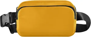 Orange Fanny Belt Bag Waist Packs Crossbody Bags Bum Bag for Running Hiking Travel Workout Adjustable Strap for Women Men