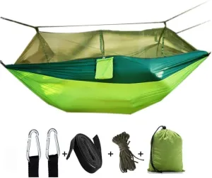 Outdoor Camping Hammock with Mosquito Net - Green