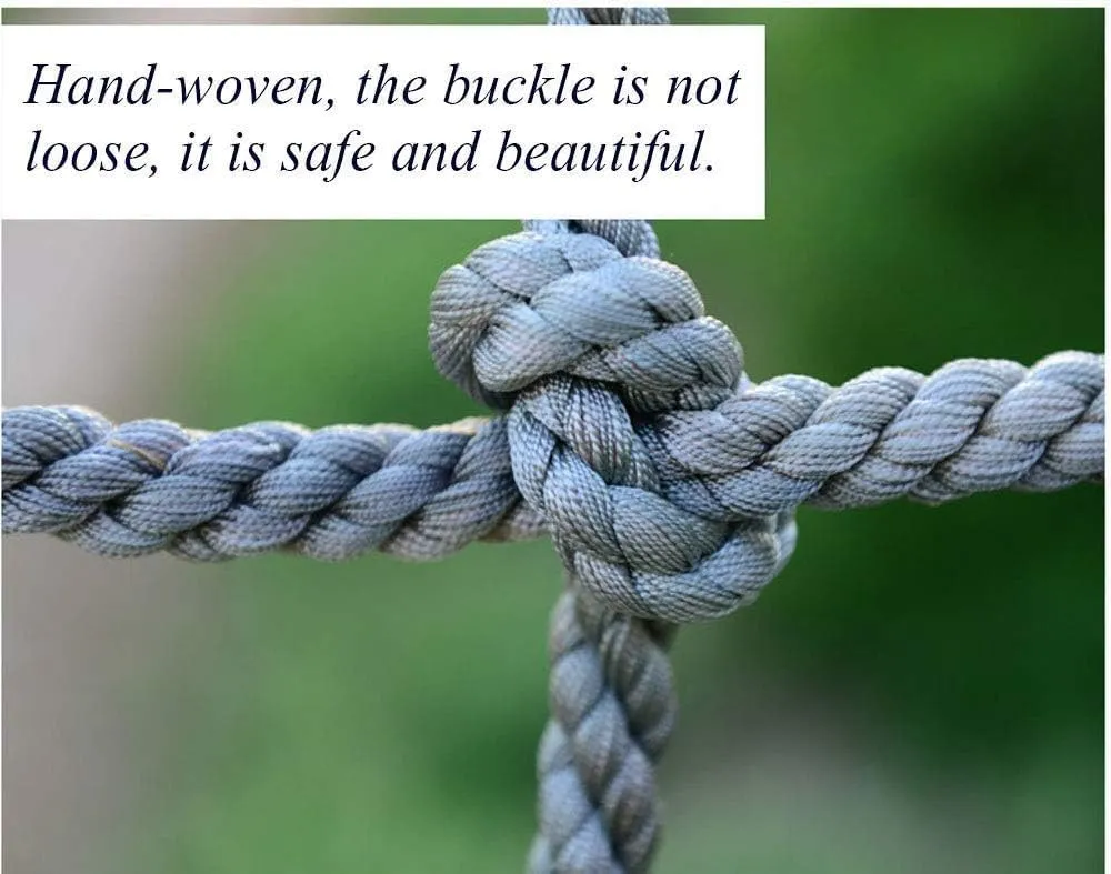 Outdoor Climbing Nets for Kids/Adults, Backyard Playground Safety Nets, Rope Ladder Climbing Cargo Nets, Tree House Accessories, Balcony Railing Protection,3 * 10ft