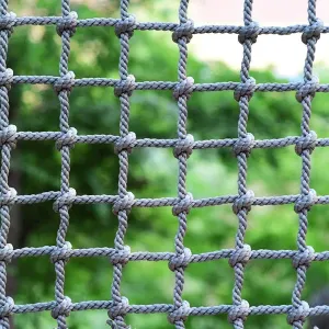 Outdoor Climbing Nets for Kids/Adults, Backyard Playground Safety Nets, Rope Ladder Climbing Cargo Nets, Tree House Accessories, Balcony Railing Protection,3 * 10ft