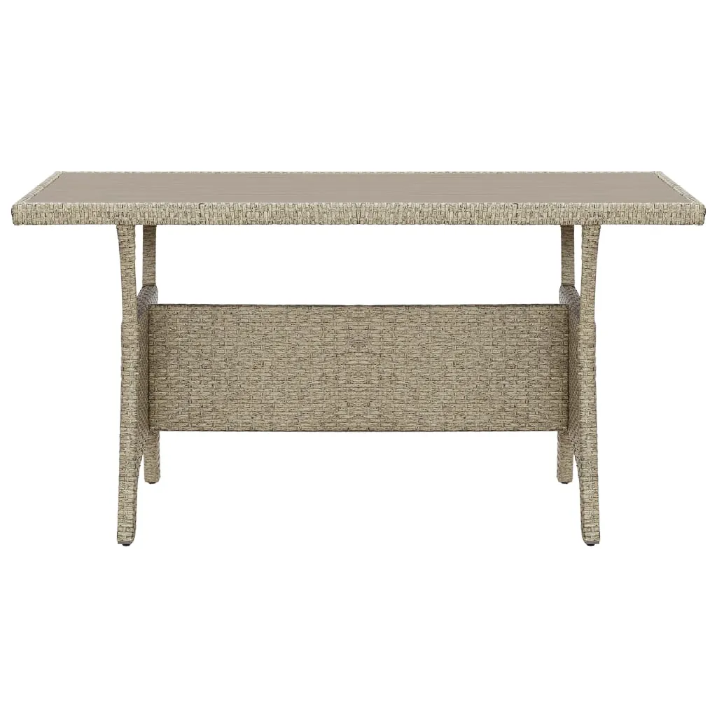 Outdoor Dining Table Patio Table Garden Wicker Furniture PE Rattan