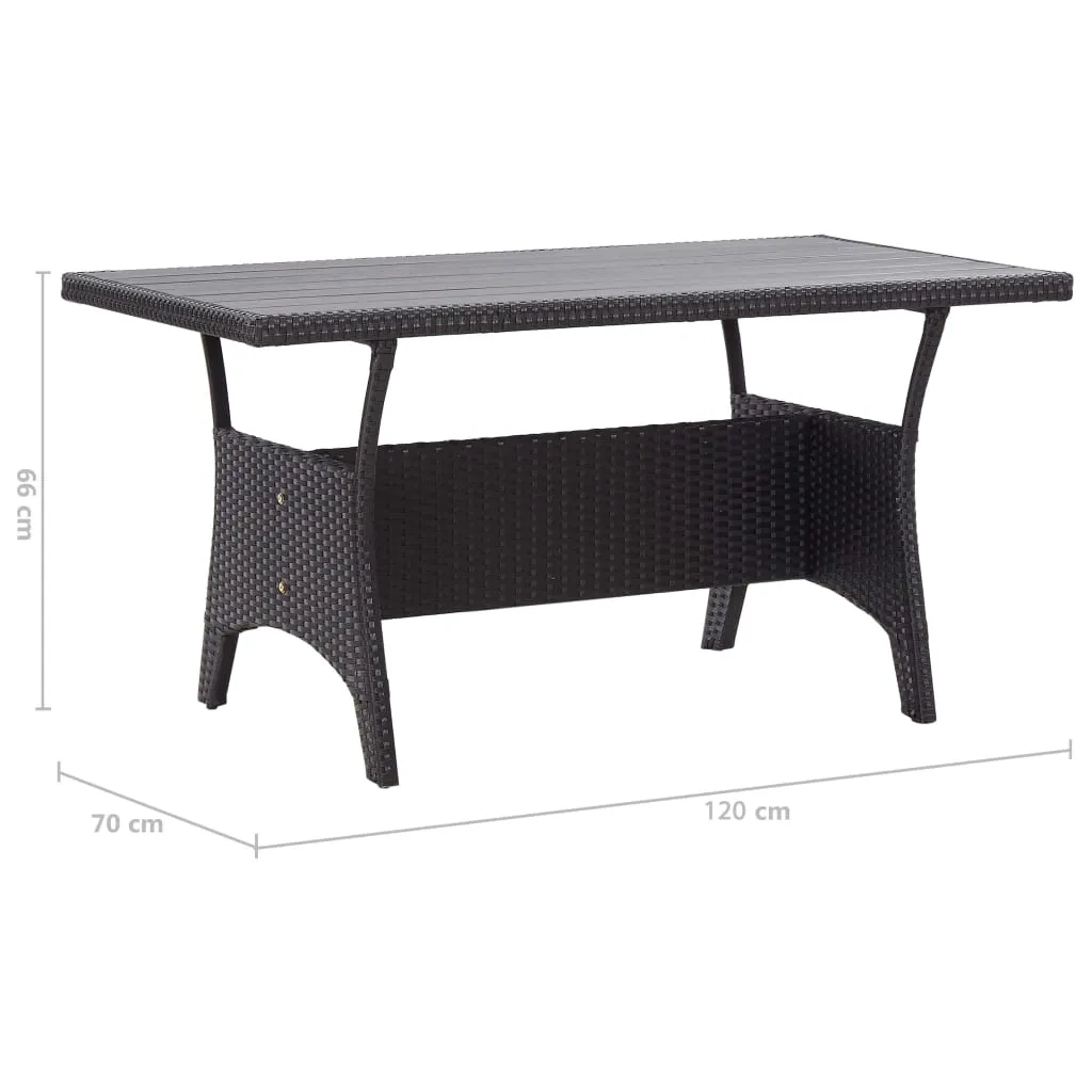 Outdoor Dining Table Patio Table Garden Wicker Furniture PE Rattan