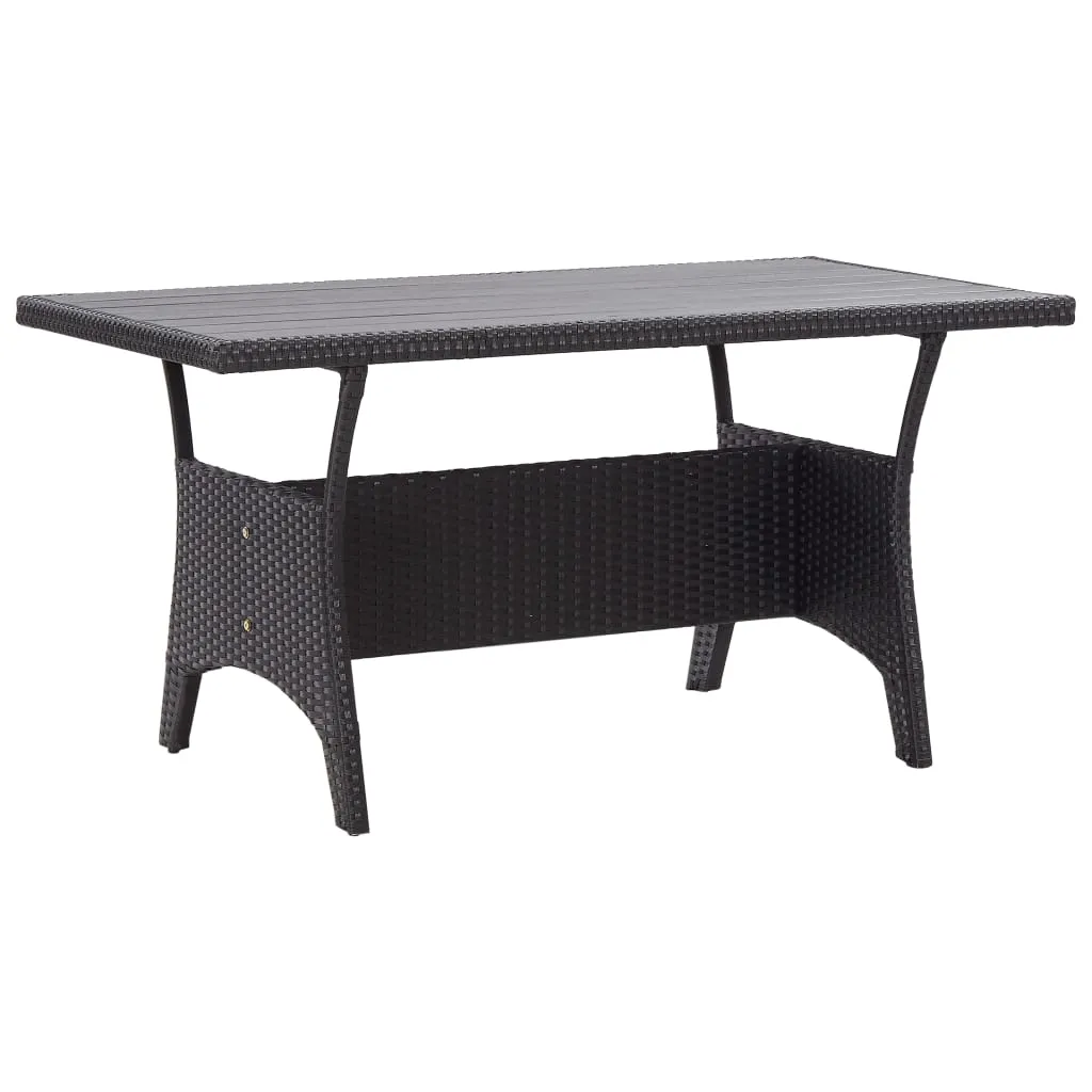 Outdoor Dining Table Patio Table Garden Wicker Furniture PE Rattan