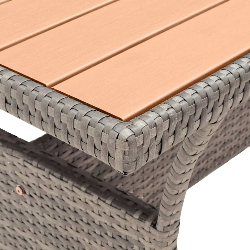 Outdoor Dining Table Patio Table Garden Wicker Furniture PE Rattan