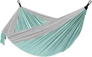 Outdoor Hammock Anti-Rollover Travel Camping Portable Hammock Hanging Chair Outdoor Portable Camping Travel Equipment (Color : Light Green, Size : 270 * 140cm)