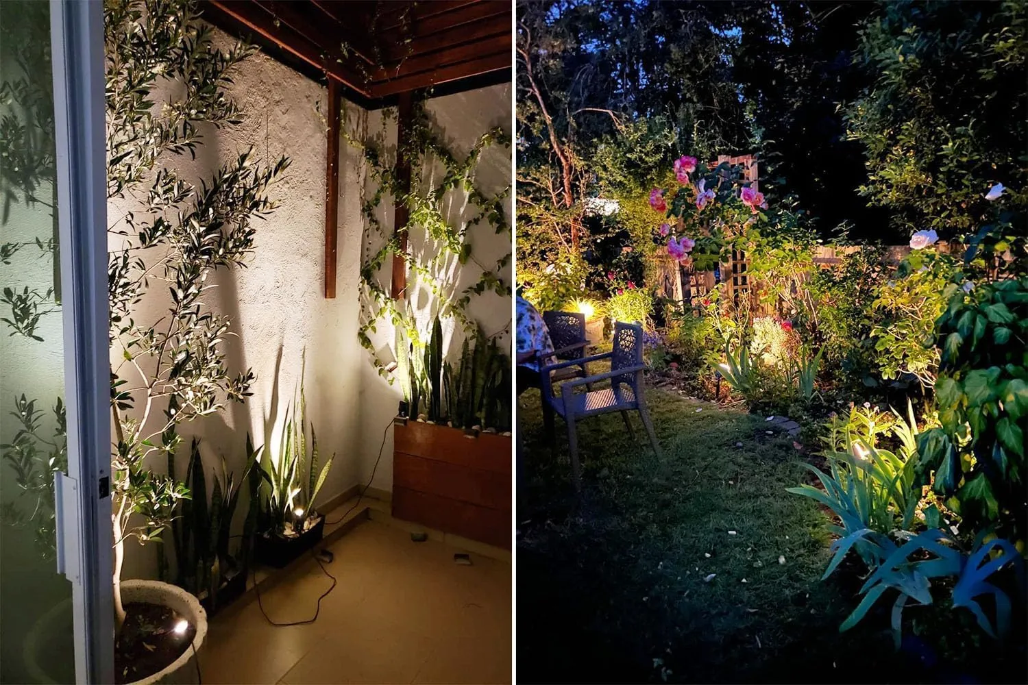 Outdoor lights Outdoor Landscape Lighting 12W Outdoor Spot Lights with Transformer for Yard Garden House Lawn Tree Flags Warm White LED Landscape Lights Christmas lights IP66 Waterproof 4 Pack
