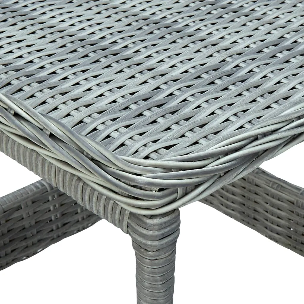 Outdoor Side Table Garden Patio Porch End Table with Storage PE Rattan