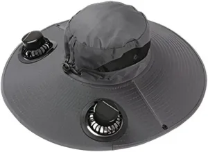 Outdoor Solar Fan Sun Hat 2025 New Wide Brim Solar Fan Hat Outdoor Fishing Hat with Solar Powered Fans for Men Women